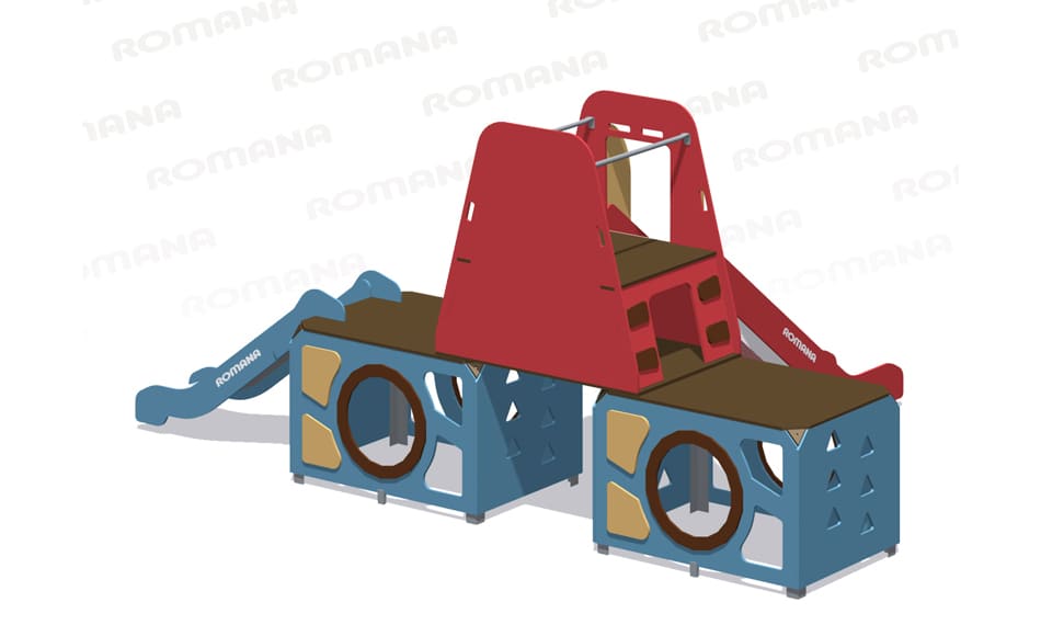 Детский игровой модуль с горкой Romana 115.26.00 вид 3 Детский игровой модуль с горкой Romana 115.26.00 вид 3