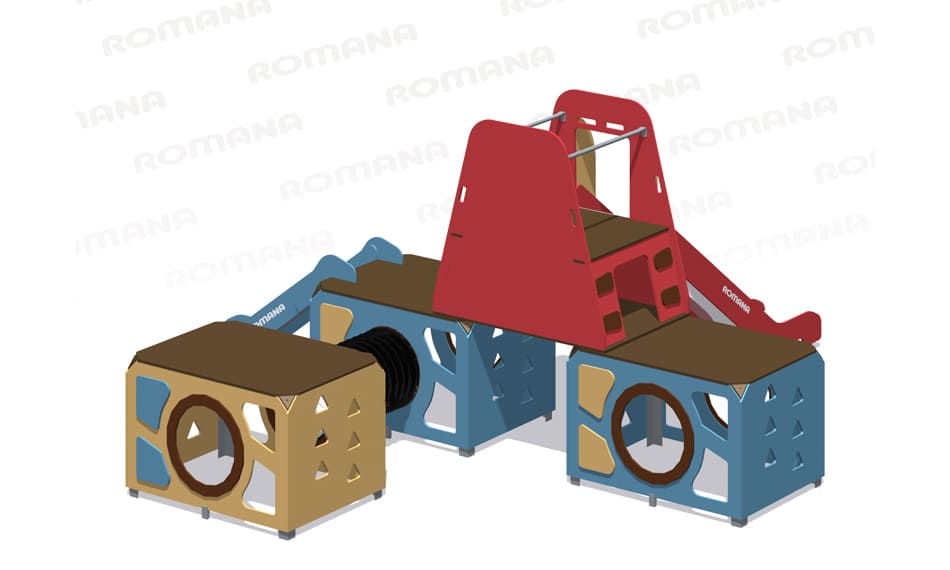 Детский игровой модуль с горкой Romana 115.25.00 вид 4 Детский игровой модуль с горкой Romana 115.25.00 вид 4
